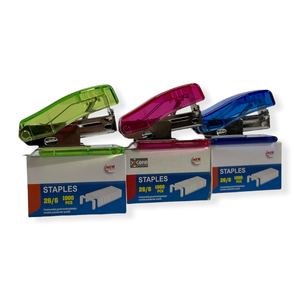 Mini Engrapadora Manual de Plástico con Grapas Transparentes de Tamaño Estándar, Herramienta de Oficina - Product Image 1