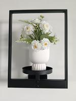 Promo Spesial 2026 Tanaman Artifisial Putih Baru Bunga Peony Bonsai dengan Pot Semen untuk Dekorasi Rumah & Pernikahan