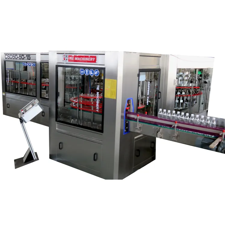 Zhangjiagang टाई मशीनरी स्वत: फैक्टरी मूल्य बोतल कार्बोनेटेड पेय भरने की मशीन
