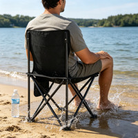 Chaise de camping pliable MESOROCK, résistante aux taches, haute résistance, pour plage et extérieur