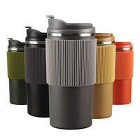 Offre Spéciale ustom ogo manche en silicone-offee-ug-ouble-alled-umbler-nsulaté-teel-umbler-offee-ugs-