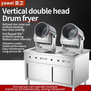 Yawei G30DBA double tête machine de cuisson commerciale tambour double tête robot de cuisson double tête tandem riz frit friture machine - Product Image 4