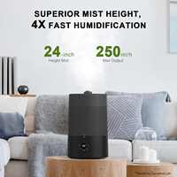 Humidificateurs 4L Top Fill Cool Mist Oil Diffuseur Veilleuse Ultrasonique Air pour Maison Bébé Pépinière Plante 50H Arrêt Automatique