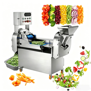 Machine de découpe commerciale automatique grande capacité pour légumes, fruits, gingembre, pommes de terre, oignons, coupe en dés et en cubes - Product Image 1