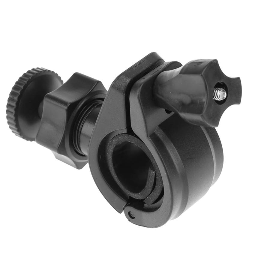 Hongdak Bike Motorbike Handlebar Clamp with Tripod Mount Rotatable Motorcycle Clip Adapter Support Bracket for GoPro Xiaoyi