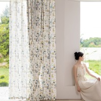 Cortinas Florales con Estampado Clásico, Elegantes y Transparentes para Comedor, Venta Directa de Fábrica