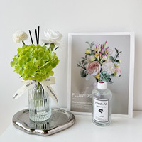 Diffuseur de parfum à fleurs artificielles, ensemble de diffuseur d'huiles essentielles sans feu, aromathérapie, désodorisant, cire de soja, écologique, fait à la main, salle de bain 1