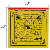 Drapeau de prière tibétain en satin 10x10 pouces, vente directe d'usine personnalisée