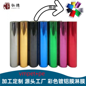 Film aluminisé coloré Hirotoku, composite VMPET PE, largeur 500-2300 mm, rouleaux de matériau d'isolation thermique - Product Image 5