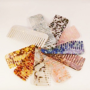 Peignes à cheveux carrés SINAYA <span class=keywords><strong>de</strong></span> 16,5 <span class=keywords><strong>cm</strong></span> <span class=keywords><strong>de</strong></span> haute qualité, personnalisables en couleur et en forme, peignes larges en acrylique pour femmes - Product Image 4