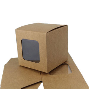 Caja de Embalaje de Papel Kraft Reciclable con Logotipo Personalizado al por Mayor, con Ventana de PVC - Product Image 5