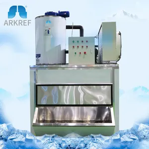 ARKREF With Freezer Supermarket Seafood Fresh-keeping Commercial Ice Machine 5 Tons Industrial Flake Ice Machine