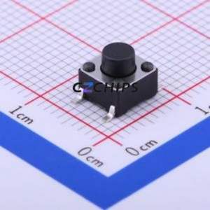 TS-1102S-C-D-B Tactile Switch SMD-4P,6x6mm Switch Single Pole Single Throw Round Button 2.6N Vertical Mount - Product Image 1