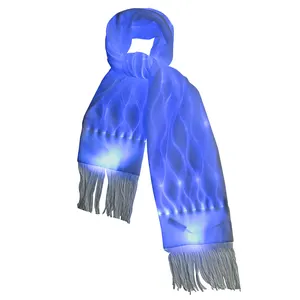 Scarves Glow In The Dark Led Christmas Scarf Light Up Scarf Flashing Rave