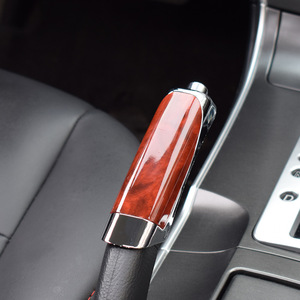 Cubierta de freno de mano para coche Shunwei, cubierta de palanca de cambios de madera de durazno, cubierta de palanca de cambios para interior de coche, cubierta decorativa con textura de fibra de carbono - Product Image 4