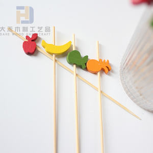 100 pièces Coloful bambou bois fruits bâton en bois Tropical Cocktail cure-dents bâtons pour apéritifs <span class=keywords><strong>Sandwich</strong></span> boissons fête fournitures - Product Image 4