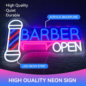 Letrero LED de Neón Abierto para Barbería, con USB y Regulable, para Exhibición en Ventana, Salón de Belleza, Barbería, Sala de Estar, Tienda, Decoración de Pared - Product Image 3
