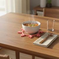 Sous-verre en silicone, tapis de table résistant à la chaleur, anti-brûlure, épaissi, plusieurs couleurs, style moderne minimaliste