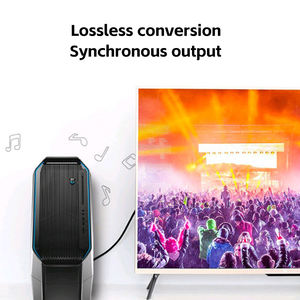 High Quality DP to for <strong>HDMI</strong> Male Adapter Converter Cable Black for Monitor Projector Computer-Audio &amp; Video - Product Image 3