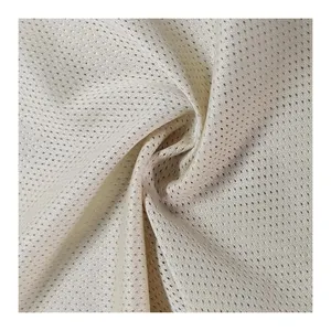 Factory price 100% Polyester mesh fabric gray 110gsm durable eylet mesh fabric for bag clothes garment lining