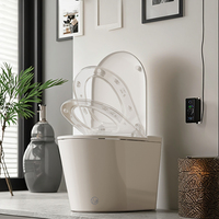 S009 Europe Luxe 220V WC intelligent allongé à chasse automatique, capteur de pied, couvercle relevable, commande vocale, siège chauffant, veilleuse