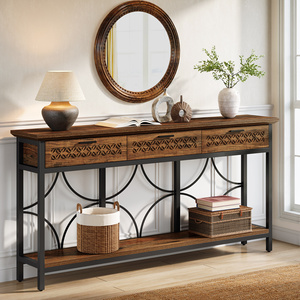 Table <span class=keywords><strong>console</strong></span> de 70.9 po, longue table d'entrée avec tiroirs de rangement - Product Image 2