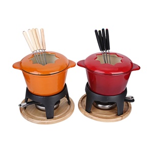 Ensemble de fondue <span class=keywords><strong>en</strong></span> <span class=keywords><strong>fonte</strong></span> Fours hollandais pour un trempage au fromage et au chocolat parfaitement crémeux - Product Image 1