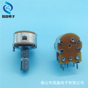 โพเทนชิโอมิเตอร์แบบหมุน Wh148 1 ช่อง 5 ขา แบบปลายงอ พร้อมสวิตช์ แกนเกลียว M8x0.75 สำหรับอุปกรณ์อิเล็กทรอนิกส์ - Product Image 3