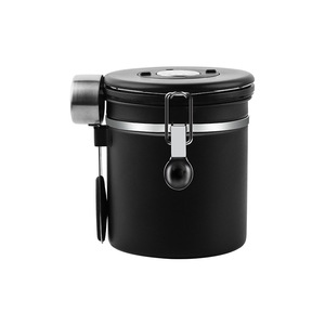 Conteneur de stockage de café en acier inoxydable 0,9L 1,3L 1,8L avec valve de ventilation, finition mate, résistant aux traces de doigts, résistant aux rayures - Product Image 4