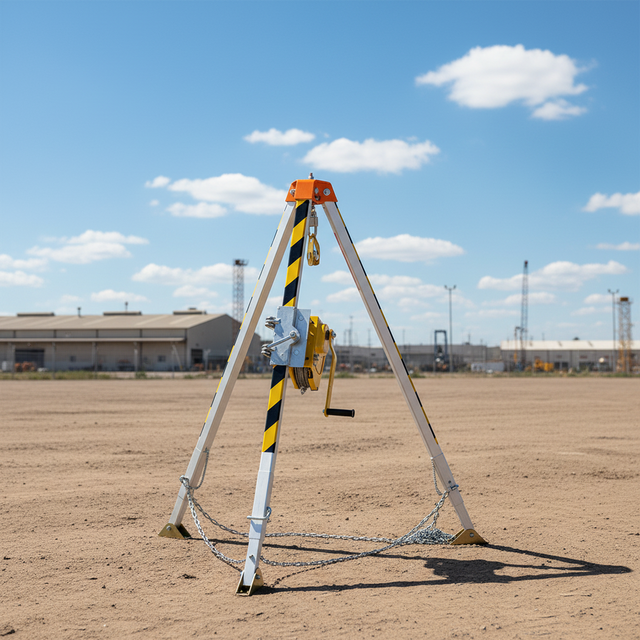 Portable Tripod Limited Space Operation Rescue Tripod Industrial Tripod Lifting Equipment Steel Rescue Tripod