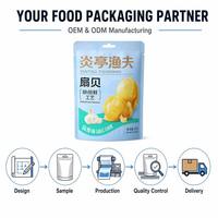 Sachet d'emballage personnalisé pour snacks de fruits de mer avec fermeture éclair et trou de suspension, sac alimentaire refermable pour poissons séchés et fruits de mer, OEM