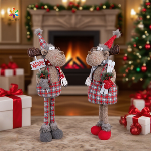 ER usine nouveau Design drôle wapiti de noël debout poupée télescopique <span class=keywords><strong>ameublement</strong></span> fenêtre décoration poupée - Product Image 6