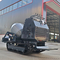 Mini-bétonnière sur chenilles, modèle d'exportation très demandé, configuration standard pour les marchés d'Asie du Sud-Est, d'Afrique et du Moyen-Orient