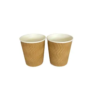Prix usine artisanat papier DOUBLE MUR recyclable jetable tasse café papier tasse