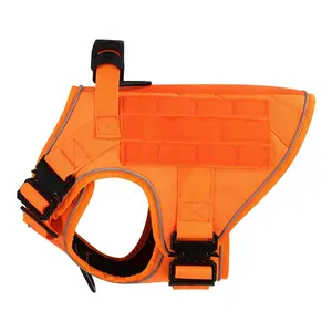 Rompi Harness anjing tugas berat, rompi anjing taktis dapat disesuaikan dengan pegangan tanpa tarikan untuk anjing besar - Product Image 1