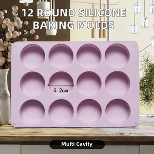 Moldes de Silicona Redondos de 12 Cavidades <span class=keywords><strong>para</strong></span> Hornear, <span class=keywords><strong>para</strong></span> <span class=keywords><strong>Oreo</strong></span> Cubierto de <span class=keywords><strong>Chocolate</strong></span>, Moldes de Silicona Hechos a Mano <span class=keywords><strong>para</strong></span> Hacer Jabón - Product Image 3