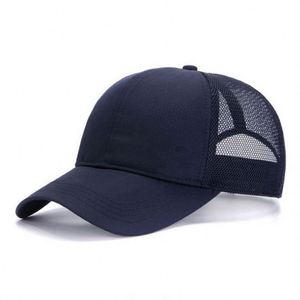 Wholesale Sun Hat Solid Color 6 Panel Breathable <b>Net</b> Summer Quick Dry <b>Mesh</b> Baseball Cap Polyester - Product Image 5