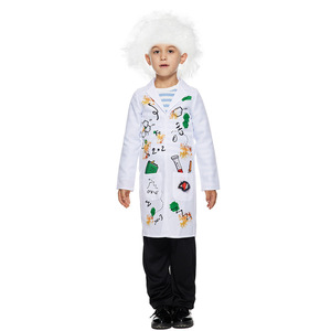 Costume de laborantier scientifique pour enfants, blanc, en polyester, pour fêtes et spectacles, taille M - Product Image 2