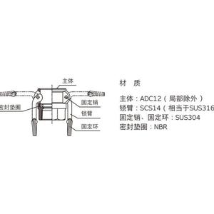 Raccord de tuyau à filetage interne ToyoX 633-DB-AL 1-1/4 pouces en alliage d'aluminium - Product Image 1