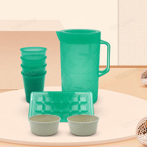 YJM1648-7 Capacité 6L Usine En Gros Glacière 7 Pièces Ensemble 1 Seaux À Glace 1Jug 1Bac À Glace 4 Tasses En Plastique PP Glacière - Product Image 5