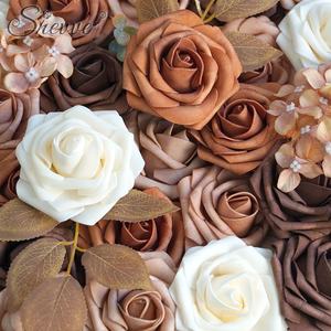 Lusso vero tocco di seta artificiale Bouquet di <span class=keywords><strong>fiori</strong></span> autunno/matrimonio/festa della mamma decorazioni personalizzate <span class=keywords><strong>vaso</strong></span> di san valentino pasqua - Product Image 5