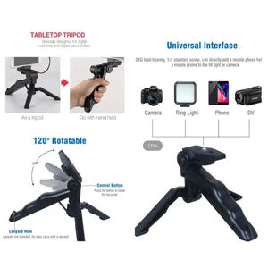 Vlog débutants Smartphone téléphone Kit vidéo, lumière LED Microphone trépied mains libres <span class=keywords><strong>Blog</strong></span> caméra voyage kit d'éclairage vidéo - Product Image 2
