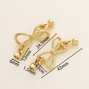 Butterfly Shape Gold Plated <b>Copper</b> Clasp For <b>Bracelet</b> Making DIY Jewelry Accessories - Product Image 2