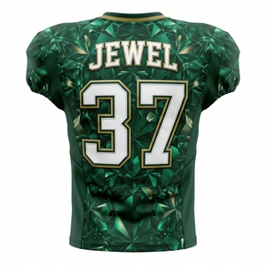 Custom Solid Woven Streetwear American Adult Football Jersey High Quality Heat-Transfer Printing Eco-Friendly Blank 100% - Product Image 6