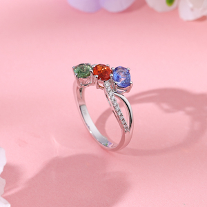 Bague de fiançailles classique en or massif 9K/14K/18K sur mesure, saphir taille ovale et diamants naturels, bijoux de luxe - Product Image 1