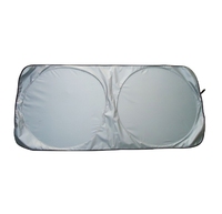 Protection avant bon marché de qualité supérieure en polyester argenté double cercle pare-soleil de voiture pare-brise designer pare-soleil de voiture personnalisé