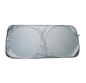 Protection avant bon marché de qualité supérieure en polyester argenté double cercle <span class=keywords><strong>pare</strong></span>-soleil de voiture <span class=keywords><strong>pare</strong></span>-<span class=keywords><strong>brise</strong></span> designer <span class=keywords><strong>pare</strong></span>-soleil de voiture personnalisé - Product Image 2