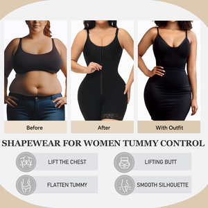<span class=keywords><strong>Body</strong></span> <span class=keywords><strong>Modellante</strong></span> Senza Cuciture con Compressione Forte e Vita Regolabile per Donna, Ideale per Modellare la Figura e l'Uso Quotidiano - Product Image 2