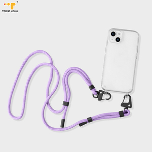 Laisse extensible <span class=keywords><strong>de</strong></span> 120cm anti-perte pour téléphone portable 8mm bandoulière ronde en corde <span class=keywords><strong>de</strong></span> polyester avec crochet <span class=keywords><strong>de</strong></span> sécurité - Product Image 4