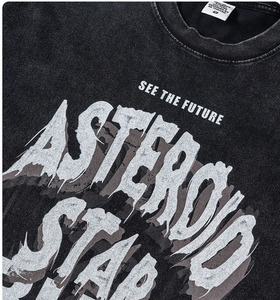 T-shirt vintage surdimensionné en coton épais délavé personnalisé, imprimé DTG, pour homme, décontracté, à porter au quotidien - Product Image 2
